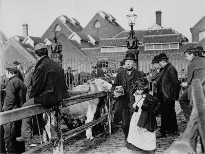 Blinde Man op een Markt, c.1890s door Paul Martin